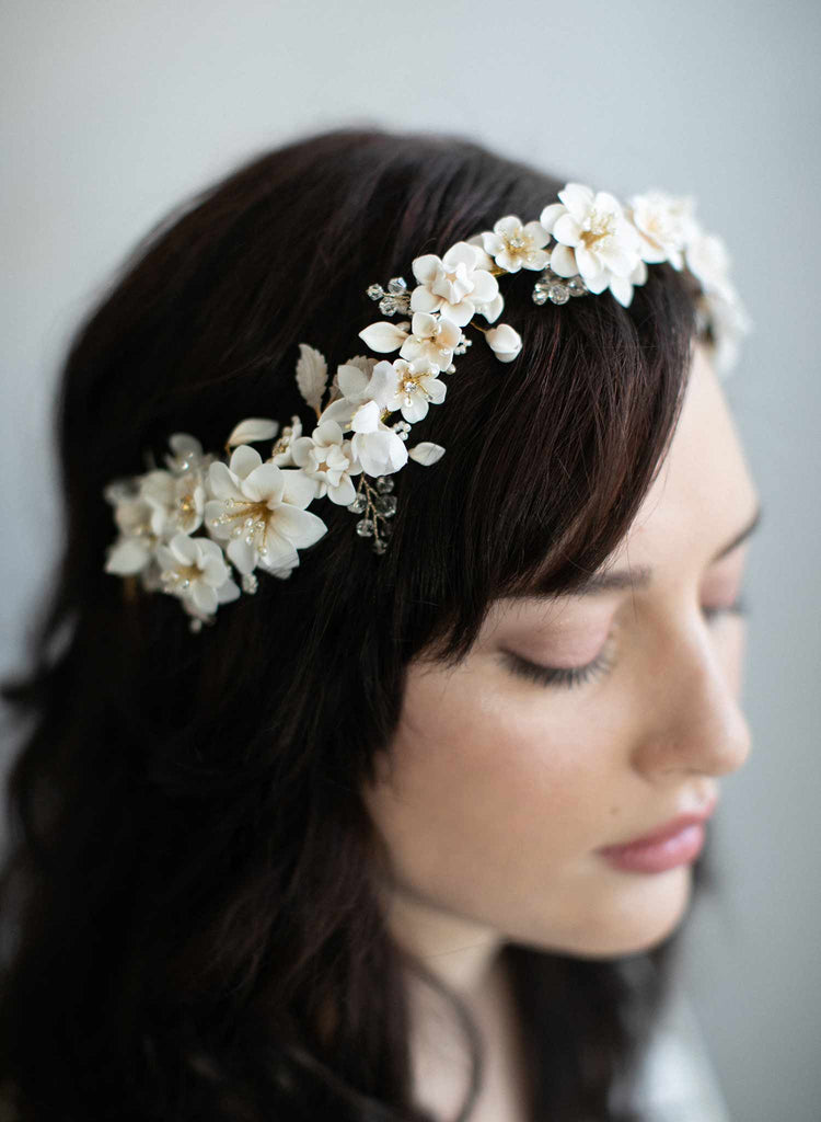 hair vine, bridal hair vine, hair accessory, floral bridal hair accessory, wedding headpiece, twigs and honey