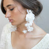 bridal earrings, bridal accessory, floral earrings, silk flowers, twigs and honey, wedding accessory, earrings