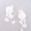 Silk flower cascading earrings - Style #948