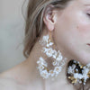 bridal earrings, floral earrings, bridal jewelry, jewelry, earrings, bridal accessory, twigs and honey