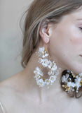 bridal earrings, floral earrings, bridal jewelry, jewelry, earrings, bridal accessory, twigs and honey