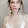 bridal earrings, floral earrings, bridal jewelry, jewelry, earrings, bridal accessory, twigs and honey