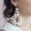 bridal earrings, floral earrings, bridal jewelry, jewelry, earrings, bridal accessory, twigs and honey