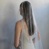 crystal veil, chapel veil, bridal crystal veil, rhinestone veil, wedding veil, twigs and honey, crystal wedding veil