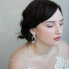 earrings, bridal earrings, crystal bridal earrings, wedding accessory, twigs and honey, bridal jewelry