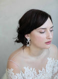earrings, bridal earrings, crystal bridal earrings, wedding accessory, twigs and honey, bridal jewelry
