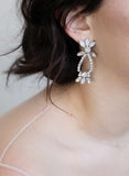 earrings, bridal earrings, crystal bridal earrings, wedding accessory, twigs and honey, bridal jewelry