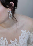 earrings, bridal earrings, crystal bridal earrings, wedding accessory, twigs and honey, bridal jewelry
