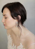 earrings, bridal earrings, crystal bridal earrings, wedding accessory, twigs and honey, bridal jewelry