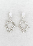 crystal bridal earrings, bridal earrings, opal earrings, opal wedding accessory, twigs & honey, earrings