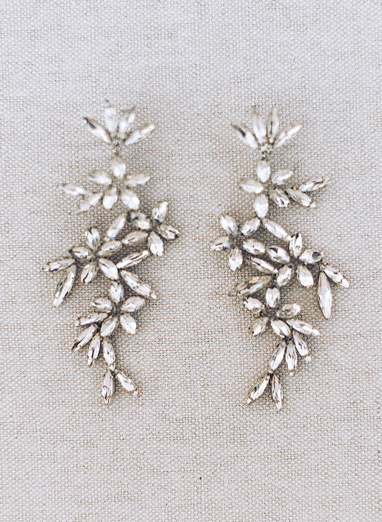 AYA | Pearl and Crystal Bridal Earrings – Noon on the Moon