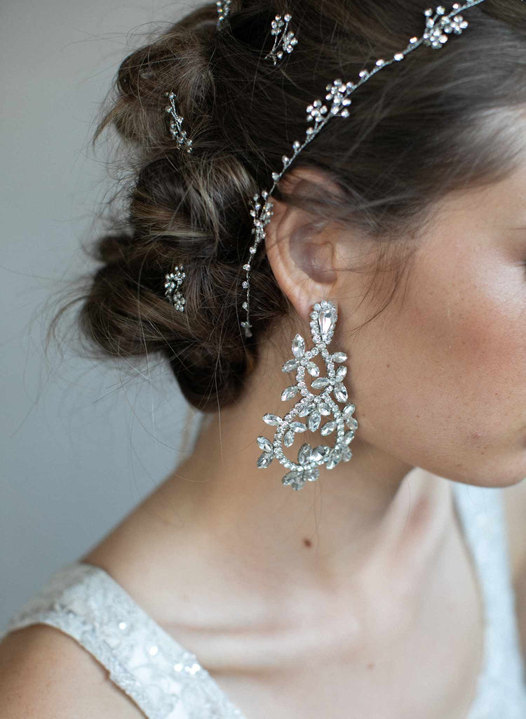 bridal earrings, bridal jewelry, crystal bridal earrings, twigsandhoney, bridal jewelry, wedding jewelry