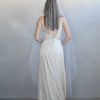 Pearl and sequin chapel train veil - Style #975