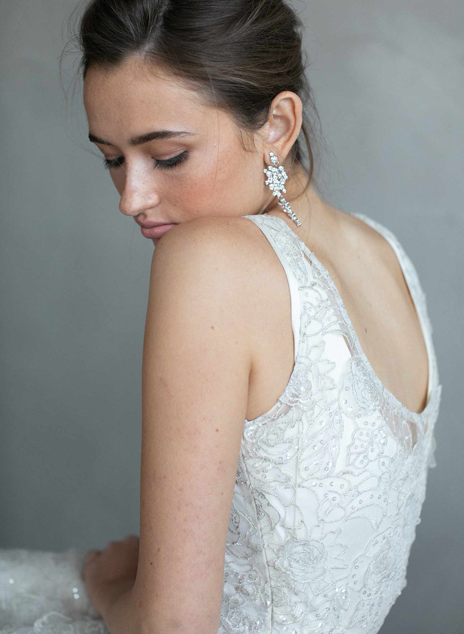 Bridal earrings, bridal jewelry, wedding accessories, crystal bridal earrings, twigs and honey