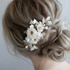 bridal floral hair comb, handmade, twigs and honey, wedding