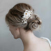 bridal floral hair comb, handmade, twigs and honey, wedding