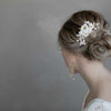 bridal floral hair comb, handmade, twigs and honey, wedding