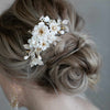 bridal floral hair comb, handmade, twigs and honey, wedding