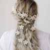 Pearlescent flowers bridal hair pin set of 3 - Style #2077