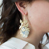 Enraptured crystal and gilded vine earrings  - Style #9027