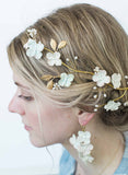 Hydrangea and pearl hair vine - Style #9035