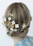 Hydrangea and pearl hair vine - Style #9035