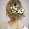 floral bridal headpiece, handmade, clay flowers, bridal hair accessory, nature inspired, twigs and honey