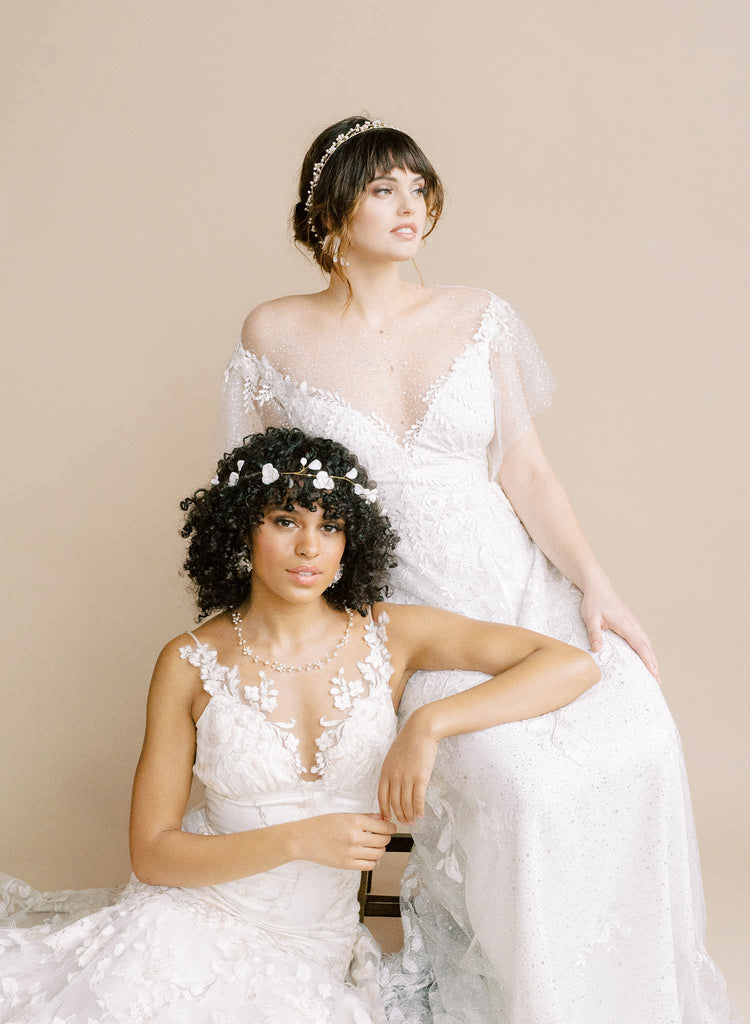 layering bridal floral hair vine by twigs & honey