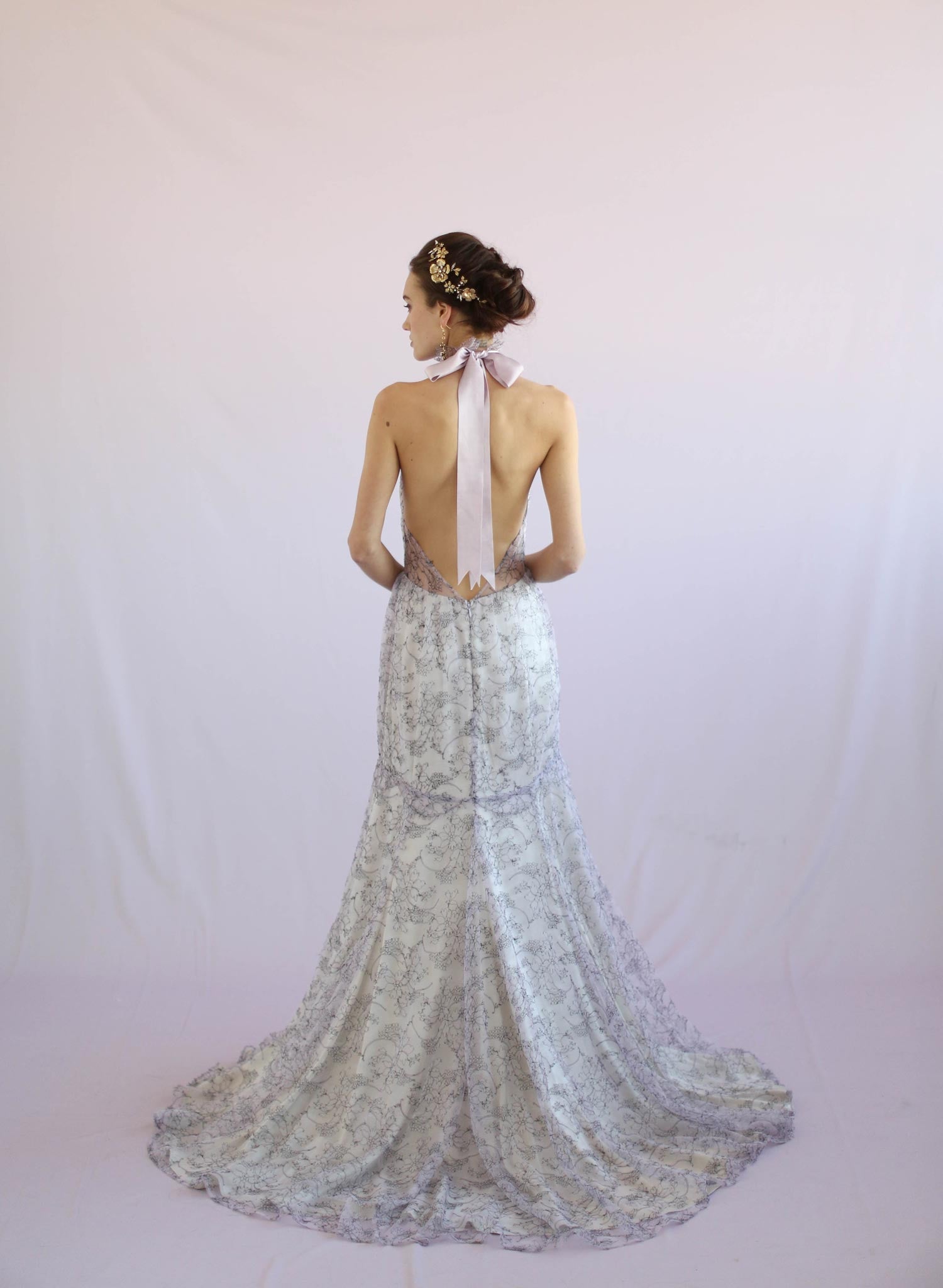 White Wisteria embellished tulle dress