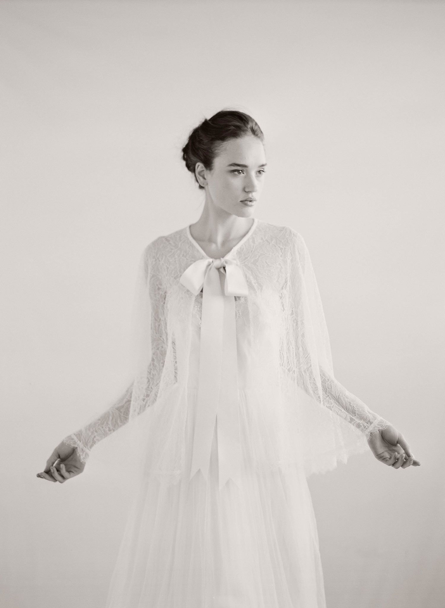 Gardenia - Sheer lace cape - Style # TH015