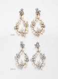 Baby's breath bridal pearl earrings - Style #2063