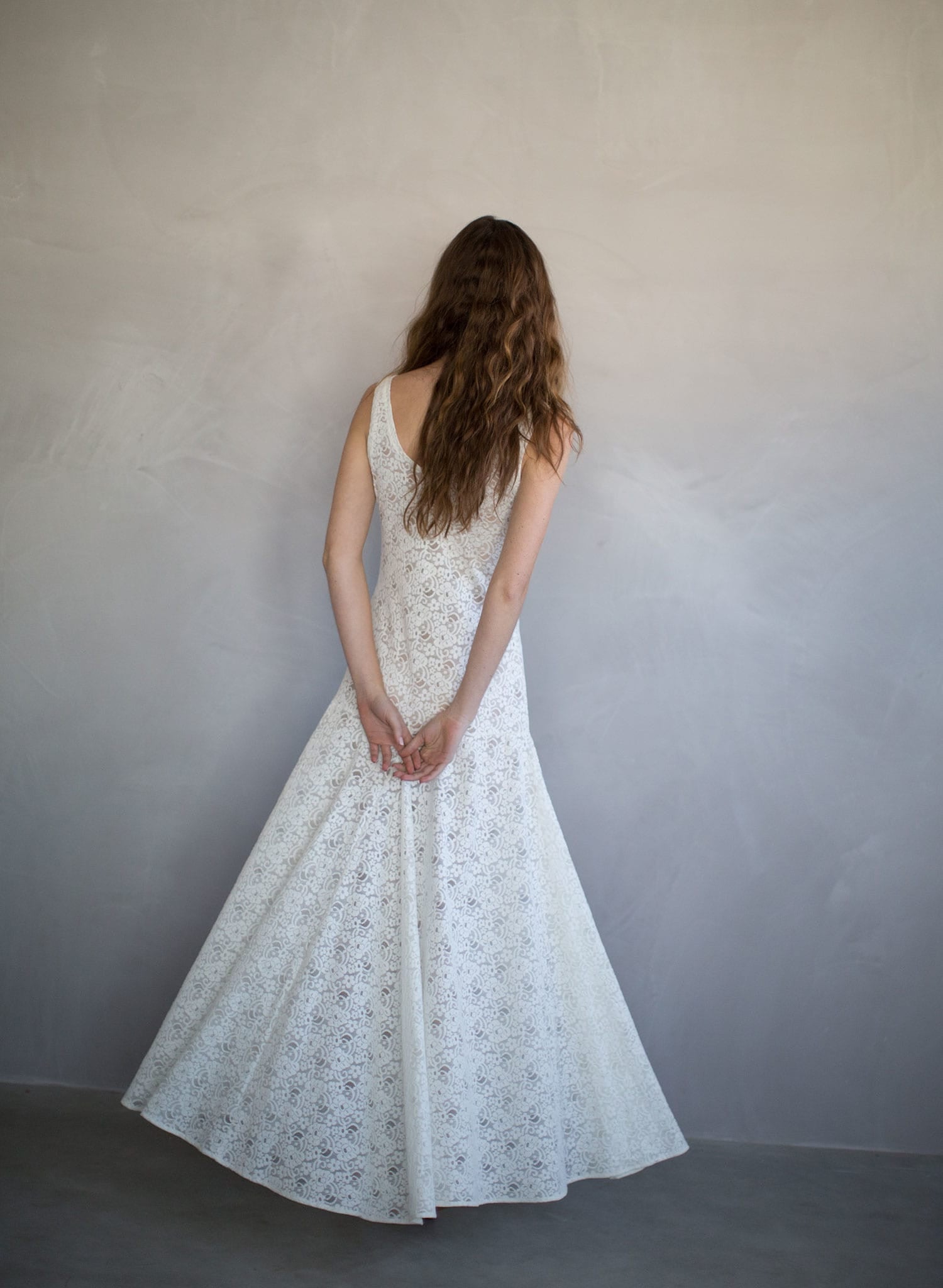 Lace slip dress, beach wedding dress, lingerie, lace gown, ivory, stretch lace, twigs and honey, twigs & honey