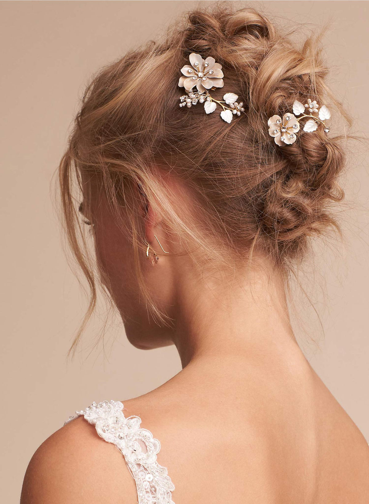 BHLDN Silver and Cream Floral Hair Pins BHLDN Hair Hair Pins for Women | Mercari main image 4