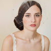 bridal birdcage veil with crystals by twigs and honey